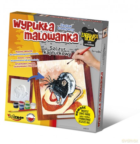Wypukła malowanka futrzak Szczur kapturkowy