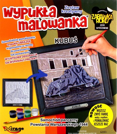 Wypukła malowanka kubuś Samochód pancerny powstania warszawskiego