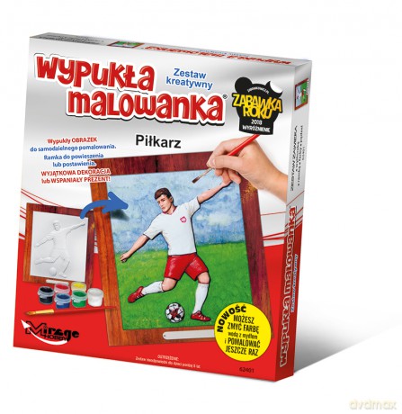 Wypukła malowanka sport Piłkarz