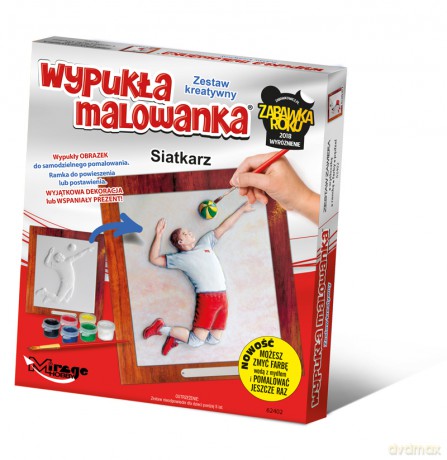 Wypukła malowanka sport Siatkarz