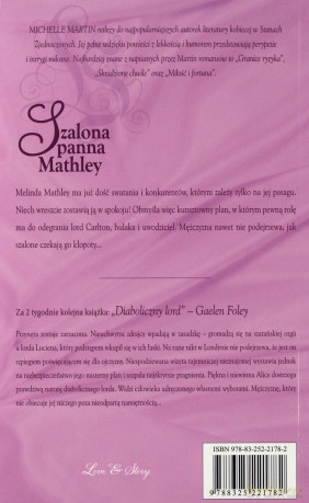 Romans Historyczny 123: Szalona panna Mathley - Michelle Martin [KSIĄŻKA]