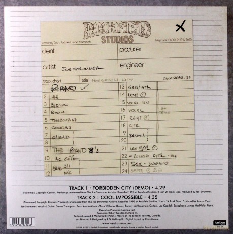 Joe Strummer: Rockfield Studio Tracks (Limited Edition) (RSD) [Winyl]