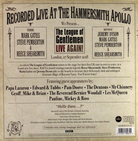 League Of Gentlemen: Live 2018 (RSD) [2xWinyl]
