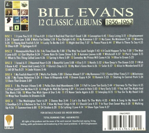 Bill Evans: 12 Classic Albums: 1956 - 1962 [6CD]