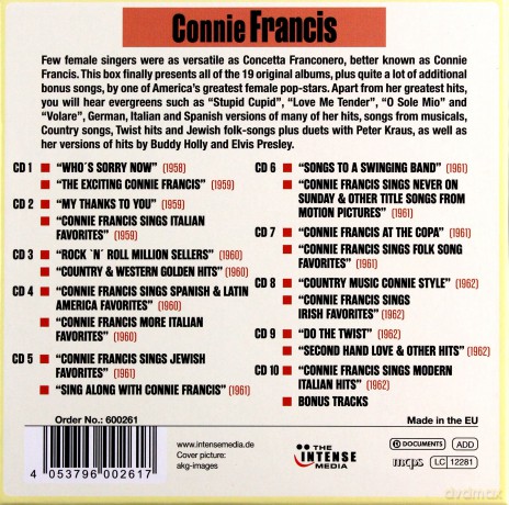 Connie Francis: 19 Original Albums [10CD]