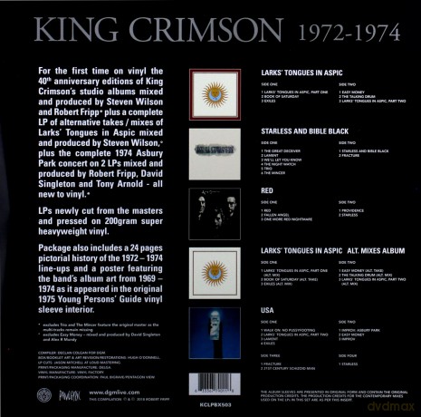 King Crimson: 1972 - 1974 (Limited Edition) [6xWinyl]