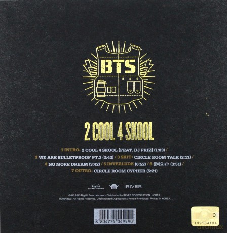 BTS: 2 Cool 4 Skool [CD]