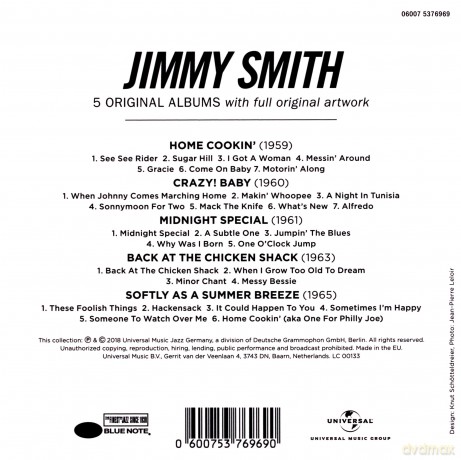 Jimmy Smith: 5 Original Albums [5CD]