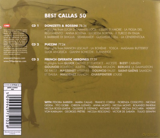 Maria Callas: 50 Best Callas [3CD]
