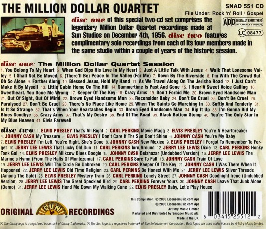 Million Dollar Quartet: 50thAnniversary Edition [2CD]