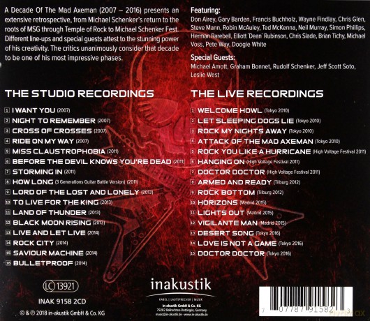 Michael Schenker: A Decade Of The Mad Axeman [2CD]