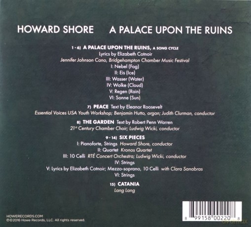 Howard Shore: A Palace Upon The Ruins (Selected Works) [CD]