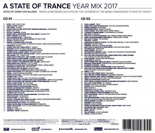 Armin Van Buuren: A State Of Trance Year Mix 2017 [2CD]