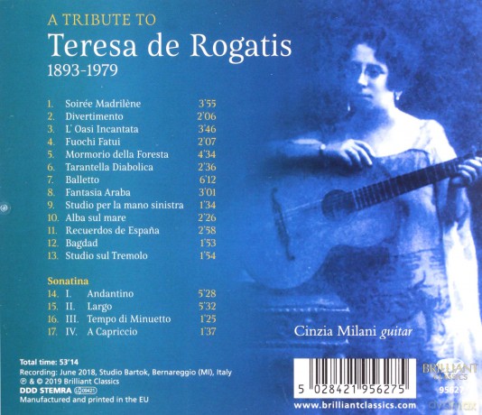 Cinzia Milani: A Tribute To Teresa De Rogatis [CD]