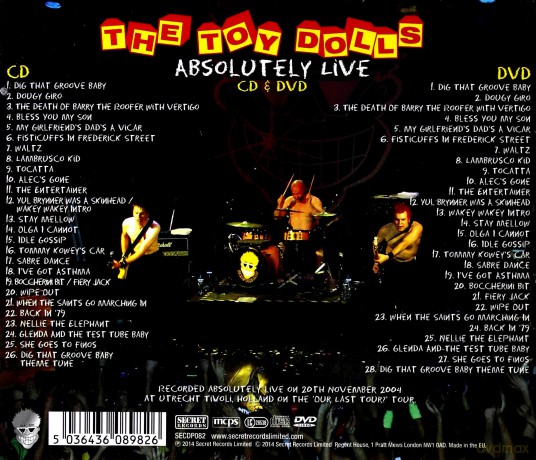 Toy Dolls: Absolutely Live [1CD]+[1DVD]