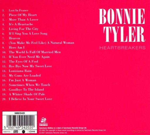 Bonnie Tyler: Heartbreakers (digipack) [CD]