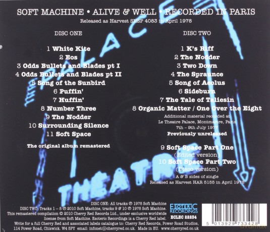 Soft Machine: Alive And Well Recorded In Paris [2CD]