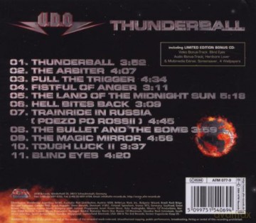 U.D.O.: Thunderball [CD]