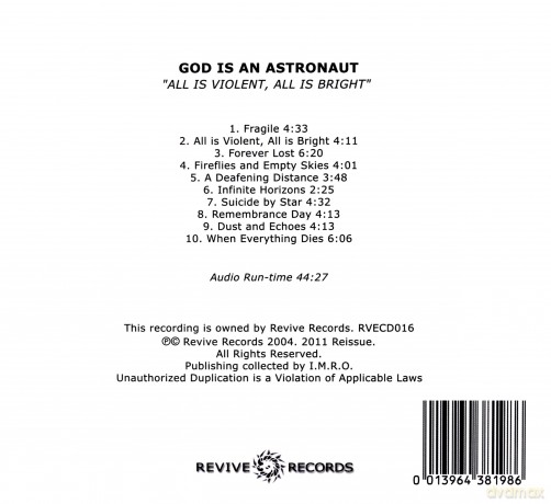 God Is An Astronaut: All Is Violent. All Is Bright [CD]