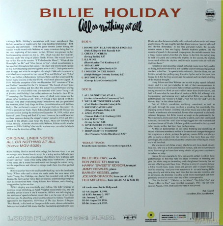 Billie Holiday: All Or Nothing At All [Winyl]