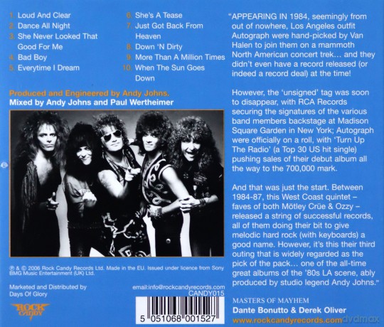 Autograph: Loud And Clear [CD]