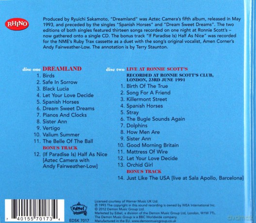 Aztec Camera: Dreamland (Deluxe Edition) [2CD]