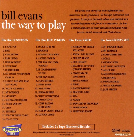 Bill Evans: The Way To Play [4CD]