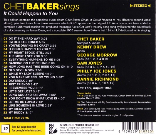 Chet Baker: It Could Happen To You [CD]
