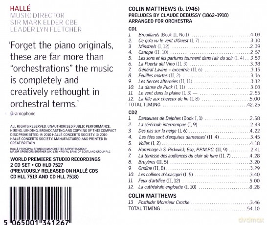 Claude Debussy: Complete Preludes - Sir Mark Elder (2Cd) [CD]