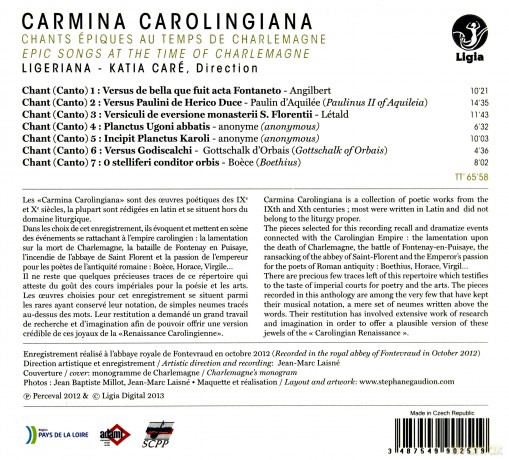 Compilation And Katia Care: Carmina Carolingiana: Chants Epiques Au Temps De Charlemagne [CD]