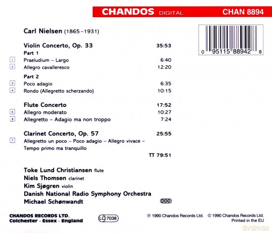 Danish Nat Rad Soschonwandt: Nielsen Complete Concertos [CD]