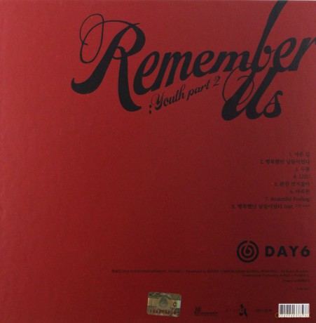 Day6: Remember Us: Youth Part 2 [CD]