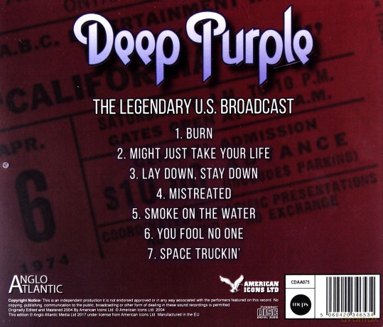 Deep Purple: The People Said Burn!- California Jam '74 [CD]