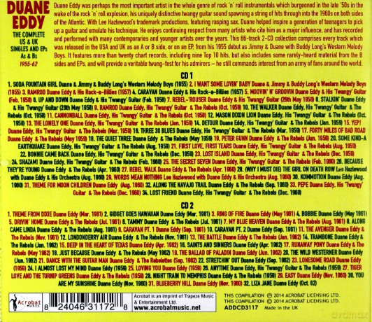 Duane Eddy: The Complete Us & Uk Singles And Eps As & Bs 1955-62 [2CD]