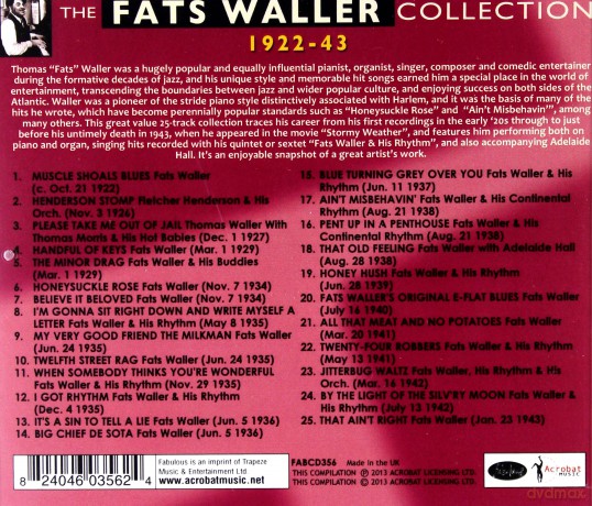 Fats Waller: The Fats Waller Collection 19221943 [CD]