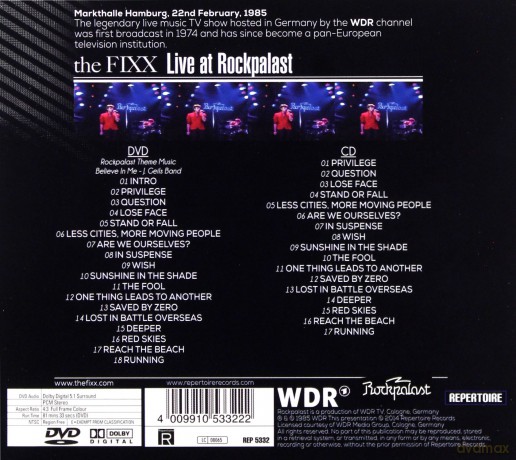 Fixx: Live At Rockpalast [CD]+[DVD]