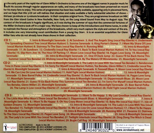 Glenn Miller Orchestra: Live At The Glen Island Casino 1939 [3CD]
