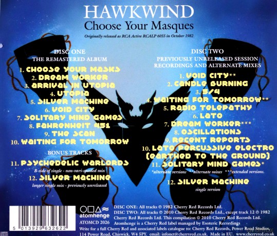 Hawkwind: Choose Your Masques [2CD]