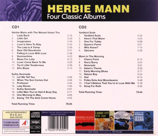 Herbie Mann: Four Classic Albums (Herbie Mann With The Wessel Ilcken Trio / Sultry Serenade / Yardbird Suite / Mann In The Morning) [2CD]