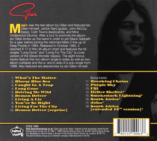 Ian Gillan: Magic [CD]