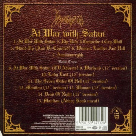 Venom: At War With Satan [CD]