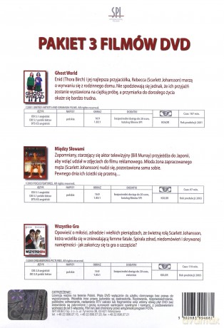 Kolekcja Scarlett Johansson: Między słowami | Wszystko Gra | Ghost World [3DVD]