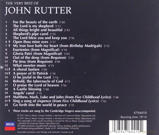 John Rutter: The Very Best Of [CD]