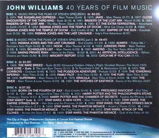 John Williams: The Music Of (40 Years Of Film Music) [4CD]