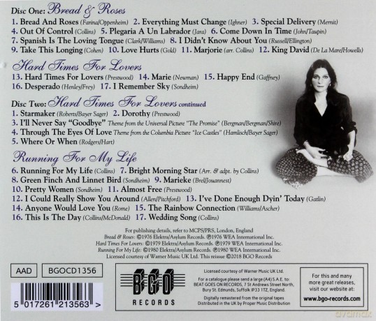 Judy Collins: Bread & Roses / Hard Times For Lovers / Running For My Life [2CD]