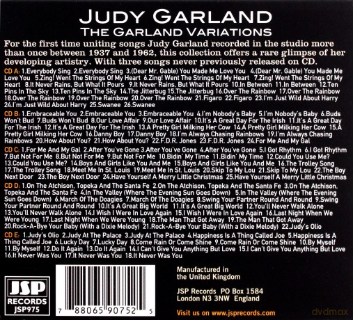 Judy Garland: The Garland Variations [5CD]