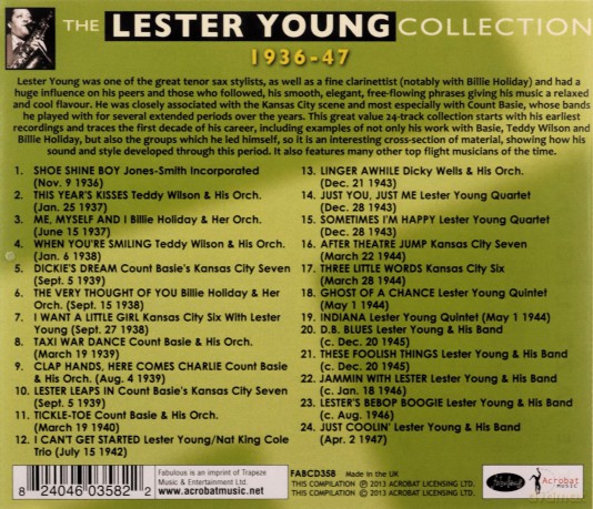 Lester Young: The Lester Young Collection 1936-1947 [CD]