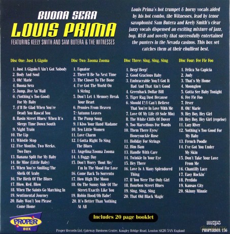 Louis Prima: Buona Sera [4CD]