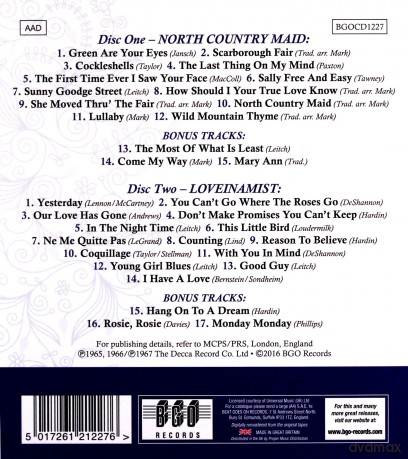 Marianne Faithfull: North Country Maid / Love In A Mist [2CD]