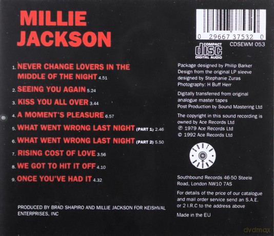 Millie Jackson: A Moment'S Pleasure [CD]